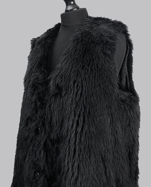 LONG FAUX FUR GILET