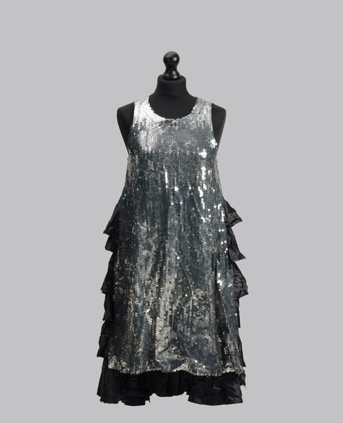 SILVER SEQUIN DRESS