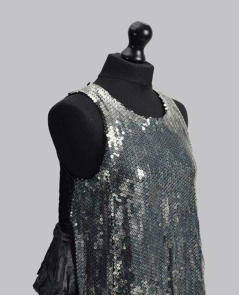 SILVER SEQUIN DRESS