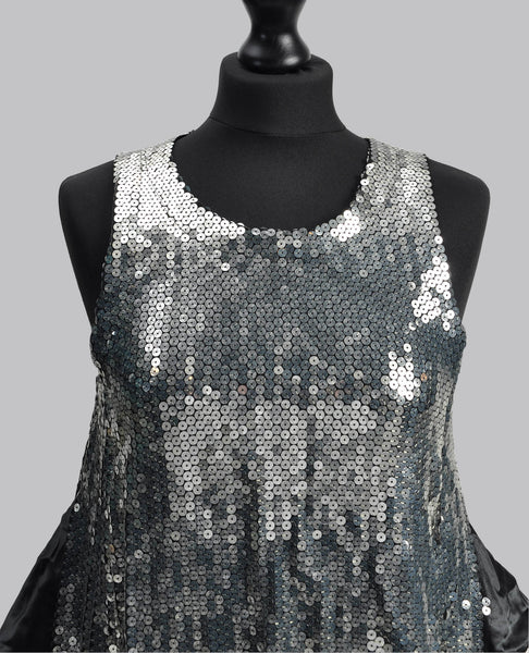 SILVER SEQUIN DRESS