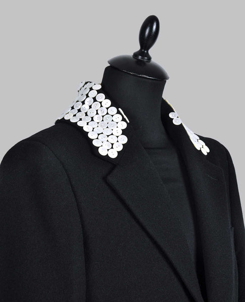 PEARL BUTTON COLLAR COAT