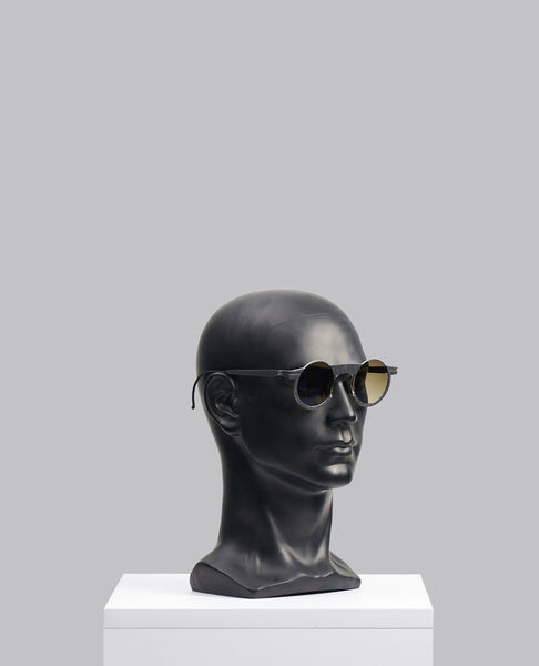 COAL BLACK ROUND SUNGLASSES (IL01/B)