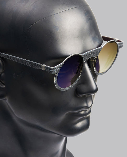 COAL BLACK ROUND SUNGLASSES (IL01/B)