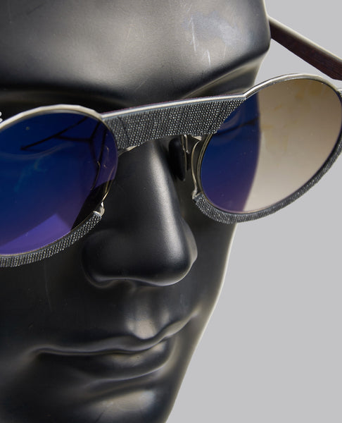 COAL BLACK ROUND SUNGLASSES (IL01/B)