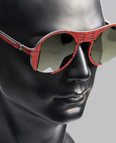 LIMITED EDITION PERSIAN RED ROUND SUNGLASSES (ML04)