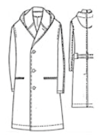 WOOL GABARDINE HOODED COAT