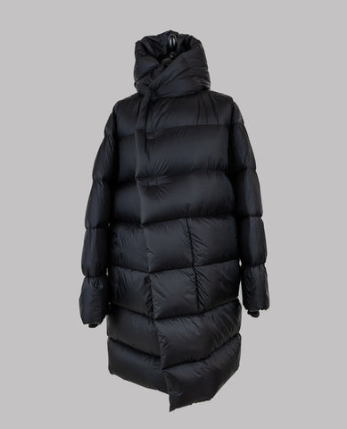 rick owens black long ls liner puffer jacket