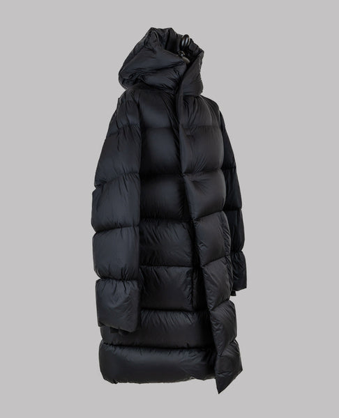 rick owens black long ls liner puffer jacket