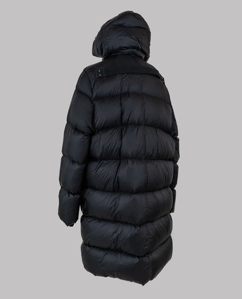 rick owens black long ls liner puffer jacket