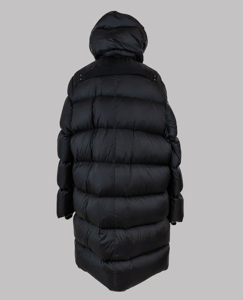 rick owens black long ls liner puffer jacket
