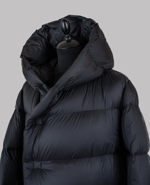 rick owens black long ls liner puffer jacket