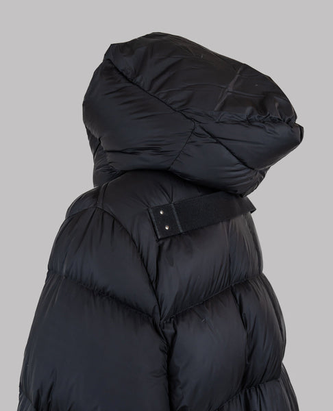 rick owens black long ls liner puffer jacket