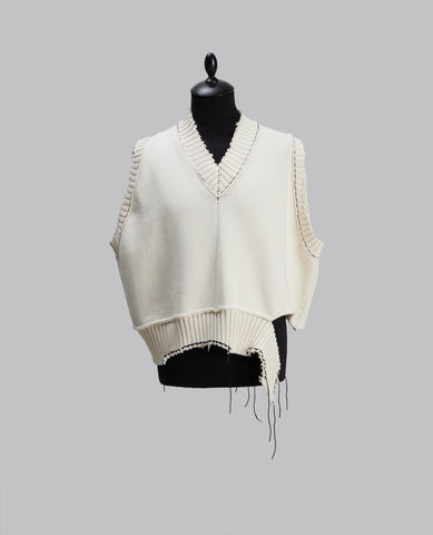 DISTRESSED KNIT VEST