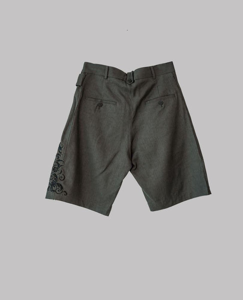Embroidered Linen Shorts - Allotment Store