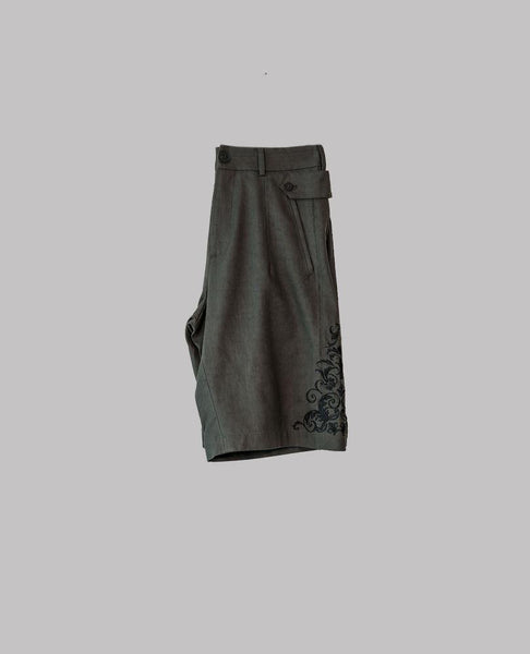 Embroidered Linen Shorts - Allotment Store