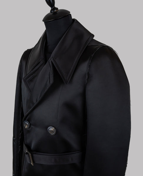 rick owens black oversized drella trench coat